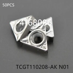 for Aluminum TCGT110208-AK N01 TCGT21.52 Carbide inserts Cutter blade TCMT1102 - Picture 1 of 4