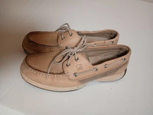 Womens Sperry Top Sider Tan Intrepid Boat Shoes Size 8M - Picture 1 of 7