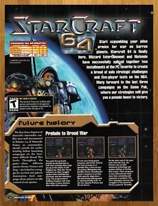 2000 StarCraft 64 N64 Vintage Print Ad/Poster Authentic Video Game Promo Art 