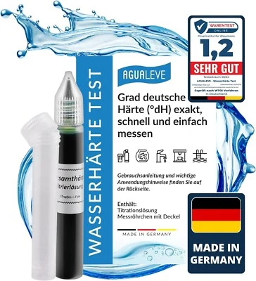 AGUALEVE Wasserhärte Test - Deutsche Grad Härte (°dH) schnell und einfach messen - Bild 1 von 4