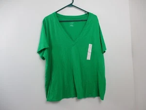 NEW A New Day Shirt Womens 2XL XXL Green Top Lightweight Cotton Casual Ladies - Picture 1 of 16