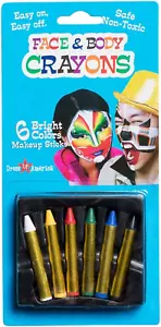 Face Paint Kit - Face and Body Paint Crayons - 6 Piece Set Halloween Makeup for - Picture 1 of 12