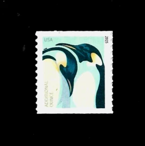 PENGUINS 2015 US ARCTIC WILDLIFE #4990 VF ADDITIONAL OZ RATE COIL FOREVER STAMP - Picture 1 of 2