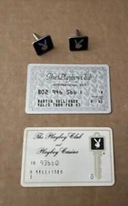 PLAYBOY CLUB INTERNATIONAL CARD PLAYBOY CLUB AND CASINO CARD & CUFF LINKS - Picture 1 of 2