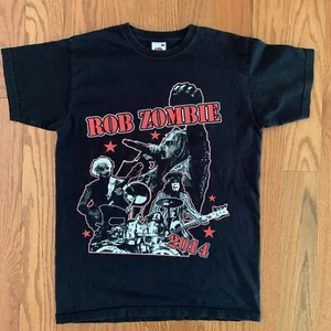 Y2K Rob Zombie 2014 Concert Tour T Shirt Sz Small Black White Zombie - Picture 1 of 5