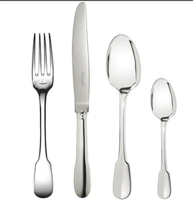 925 Silver Christofle Menu Silverware France, Cluny, 4 Pieces, 270 gr - Picture 1 of 12