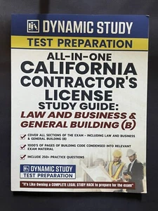 California Contractor License Study Exam Law and Business & General Building B - Picture 1 of 7