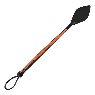 24" Riding Crop Real Cow Leather Whip Crop Handmade Costume Prop for Party Play - Image 1 of 3