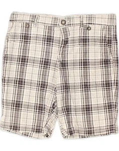 DOCKERS Womens Chino Shorts US 12 Large W32 Grey Check Cotton H207 - Picture 1 of 3