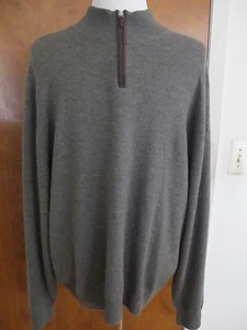 Bloomingdale's men's medhtr green cashmere zipper sweater XXL NWT  - Picture 1 of 12