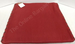 Pottery Barn Dhurrie Sham bed sofa chair throw Pillow Cover 100% Wool Cherry red - Picture 1 of 4