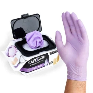 SAFESKIN Disposable Nitrile Gloves in POP-N-GO* Pack of 50 or 200 Powder Free... - Picture 1 of 6
