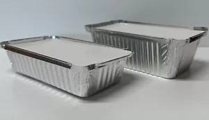 50/100/200 Aluminium Foil tray w/lid various sizes Takeaway BBQ Roasting Party - Picture 1 of 3