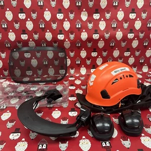 DS- Smaat Safety Helmet Mesh Visor Ear Defenders Forestry W Clear Visor - Bild 1 von 4
