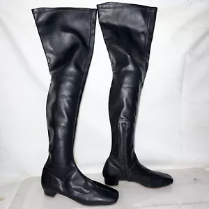 TONY BIANCO Over The Knee / Thigh High Vegan Leather Boots Heels Size 8.5 #35354 - Picture 1 of 12