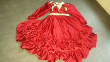 Sublime robe déguisement Marquise rouge avec cerceau pour fille 8 ans 10 ans 