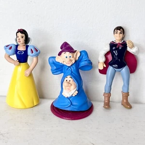 Lot Of 3 Disney Snow White Character’s Prince and Dwarf Mini Figurines Toys snow - Picture 1 of 3