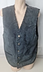 Vintage Branded Old Country Bikers Waist Coat. Leather. Medium Size. GREAT COND - Picture 1 of 14