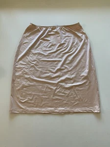 HANRO Women's Sz XS Natural Satin Deluxe Pull On Elastic Waist Half Slip 71064 - Picture 1 of 4