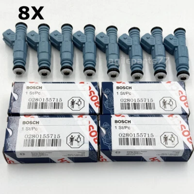 8PCS Fuel Injectors For 1996-99 Dodge RAM 1500 2500 3500 5.2L 5.9L #0280155715 - Image 1 of 4