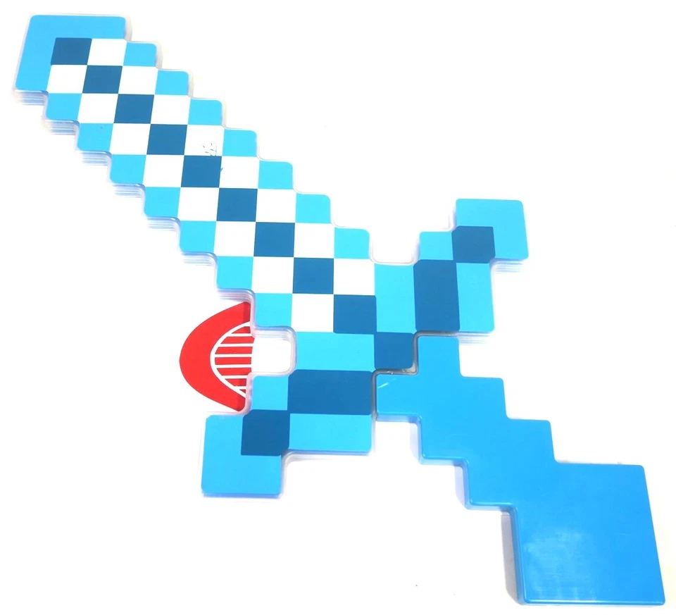 Disfraz Estilo Minecraft Cosplay Espada Iluminada Azul 24" Probado y Funcionando Foto 1 de 1