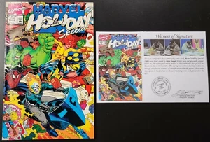 Marvel Holiday Special (1993) SIGNED Peter David Notarized Witness of Signature - Imagen 1 de 6