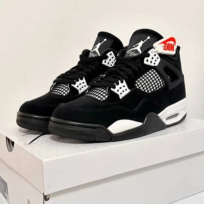 Jordan Air Jordan 4 Retro "White Thunder" Men's Mid-Top Basketball Shoes US 7-12 - Image 1 of 4