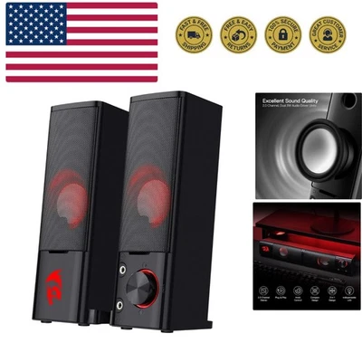 Altavoces para juegos GS550 PC, barra de sonido para computadora de escritorio de 2.0 canales con compacto... Foto 1 de 4