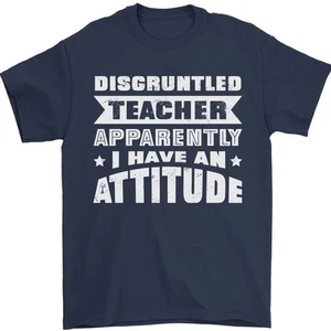 Teacher Attitude Funny Teaching Maths English Mens T-Shirt 100% Cotton - Picture 1 of 30