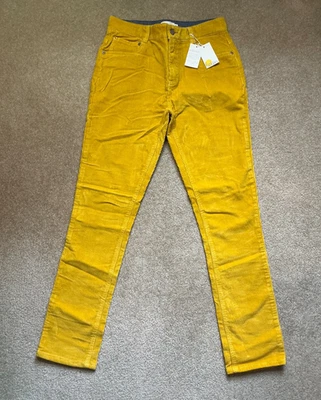 NUEVO CON ETIQUETAS Boden Niños Niños 14 RARO Amarillo Ajustado Elastizado Pantalones Cordones Pana Clásico $49 Foto 1 de 4