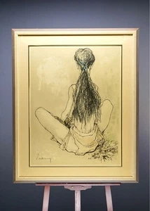 Jean Jansem Original Lithograph "Natalie" Signed Framed Woman Portrait France - Picture 1 of 10