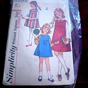 Vestido jersey Simplicity Children 1960 talla 8 usado - Imagen 1 de 1