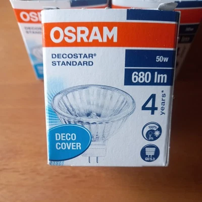 4 X  OSRAM Decostar 51  Halogen 50W  WFL 12V 36°  GU 5,3 DIMMBAR! -kein LED  - Bild 1 von 4