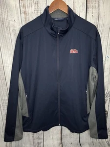 Ole Miss Cutter & Buck Men’s Zip Up Jacket Blue Gray Size 2XL - Picture 1 of 14