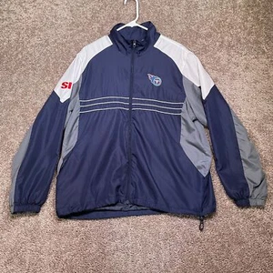 Chaqueta cortavientos Reebok para hombre grande azul marino Tennessee Titans fútbol cremallera completa - Imagen 1 de 6