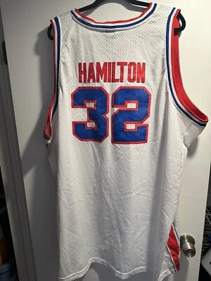 Camiseta deportiva Reebok HWC NBA Detroit Pistons Hamilton blanca cosida para hombre 4XL +2 madera dura Foto 1 de 4