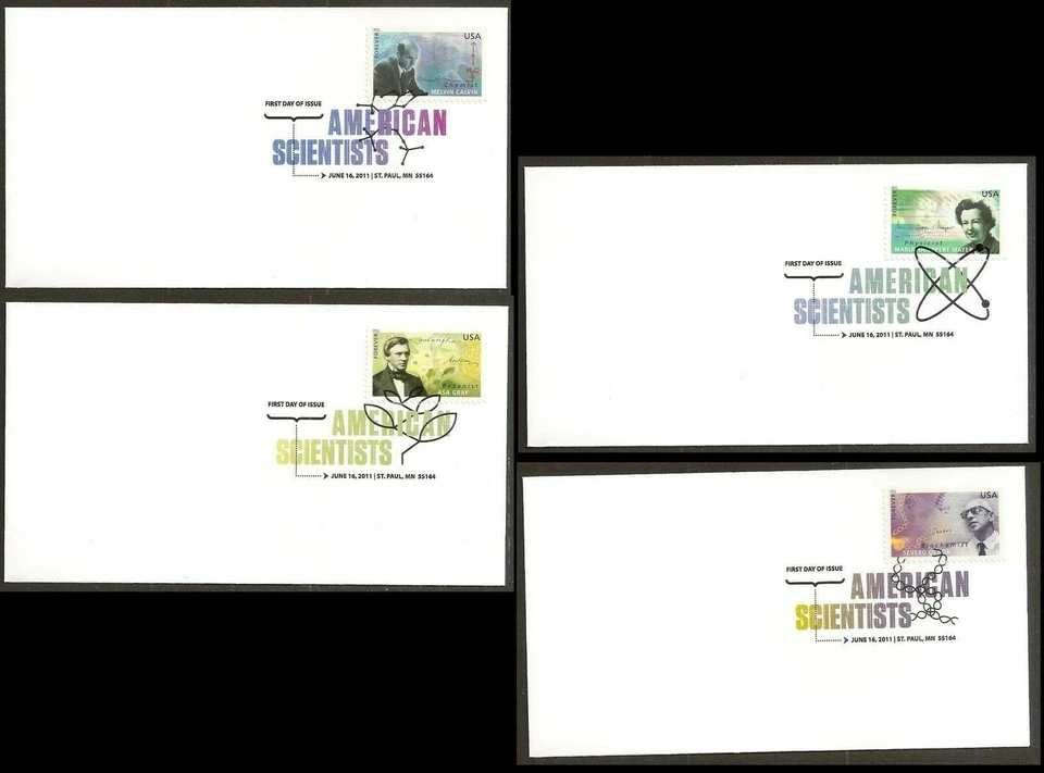 US #4541-4544 DCP FDC 2011 Scientists Calvin Ochoa Gray [Digital Color Postmark] - Image 1 of 1