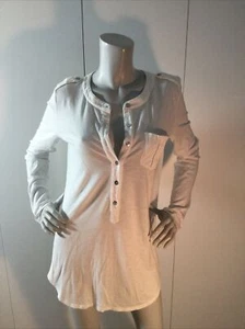 Michael Stars Women’s LS White T-Shirt Size OS - Picture 1 of 6