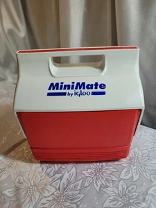 Fiambrera Igloo Mini Mate Vintage Enfriador Rojo Blanco y Azul Camping Hecha en EE. UU.    - Imagen 1 de 3