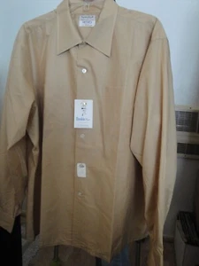 NOS 50's-60's HATHAWAY Iridescent Gold 2 Pockets Long Sleeve ROCKABILLY XL - Picture 1 of 7