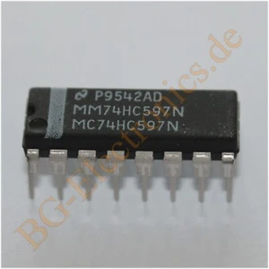 4 x Registros de cambio de 8 bits MM74HC597N con pestillos de entrada NS DIP-16 4 piezas - Imagen 1 de 1