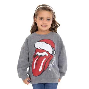 Rolling Stones Toddler Girls Holiday Crewneck Sweatshirt - Picture 1 of 6