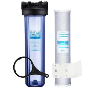 Geekpure Whole House Water Filtration w/ 20 Inch Big Housing 5 Mic Carbon Filter - Picture 1 of 8