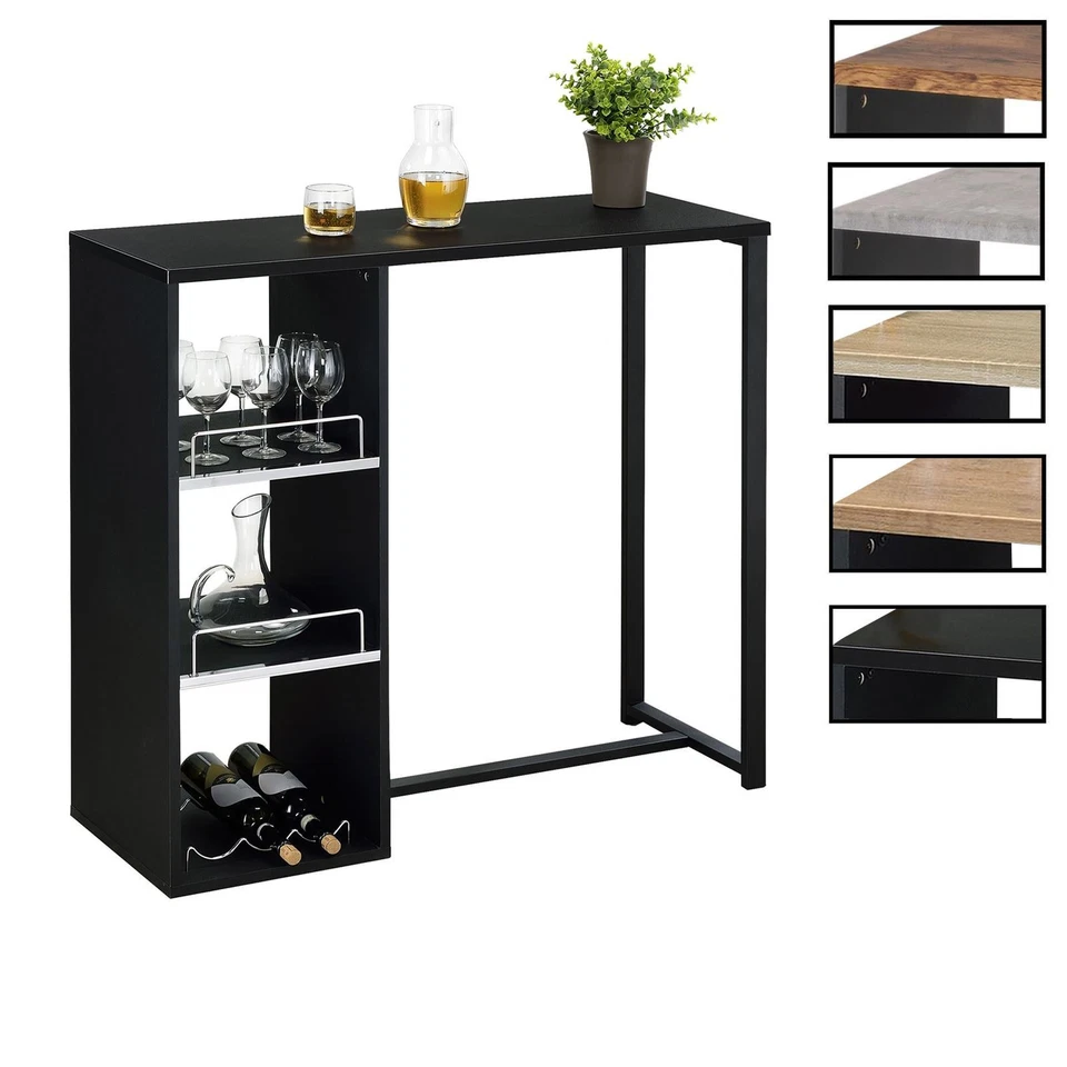 Bartisch Stehtisch Küchentheke Bartresen mit Regal modernes Design - Bild 1 von 1