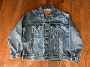 Vintage Levi's Jeansjacke Herren Größe XL Blau Medium Wash Trucker 70507-0389 Red Tag - Bild 1 von 5