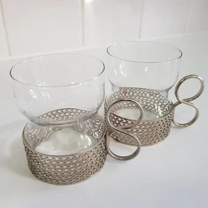 iittala Tsaikka tazas de vidrio níquel Finlandia diseño nórdico Timo Sarpaneva de colección - Imagen 1 de 12