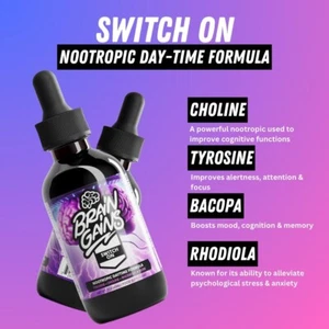 Brain Gains Switch On Nootropic Energy, Focus, Memory & Mental Clarity - Picture 1 of 6