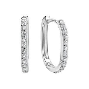 Vivance criollas plegables de plata de ley 925 rodiadas 22 circonitas blancas... - Imagen 1 de 2