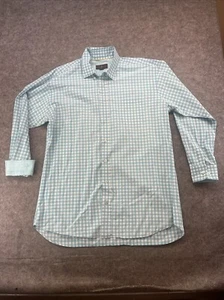 Robert Talbot Shirt Mens 2XL Button-Up Blue Plaid Long Sleeve Flip Cuff. * - Picture 1 of 14