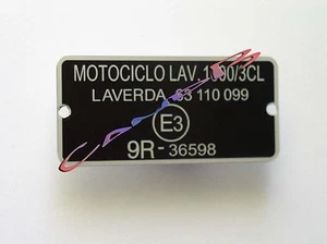 Plaque LAVERDA  1000 / 3CL - Foto 1 di 1